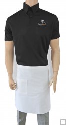 1/2 Apron White (with pocket)
