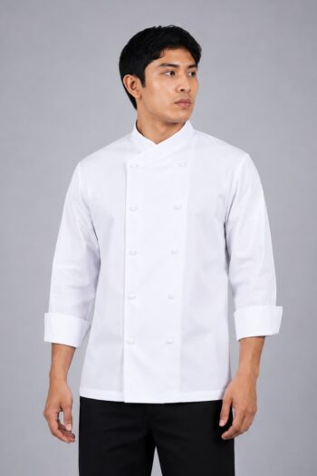 Wrap-Over White Jacket - Long Sleeve