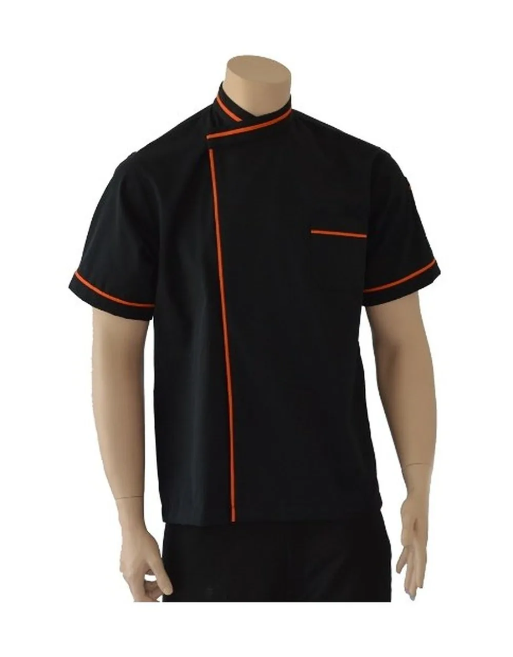 NAI0039-1-1000x1280 Orange Piping Black Short Sleeve Jacket